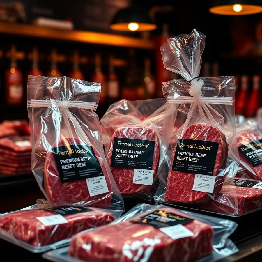 Carnes embaladas prontas para retirada e delivery